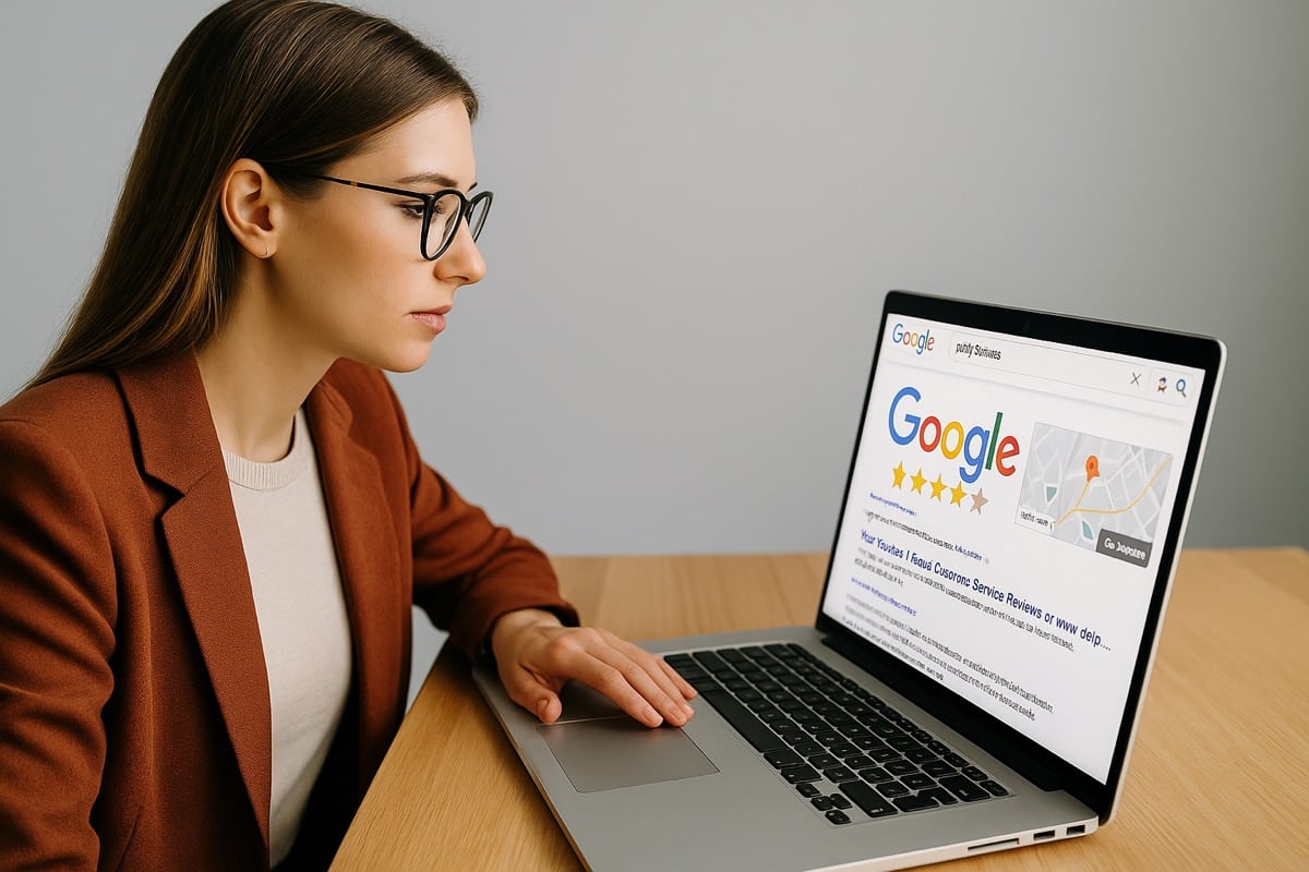 Screenshot of Google Business Profile Reviews tab